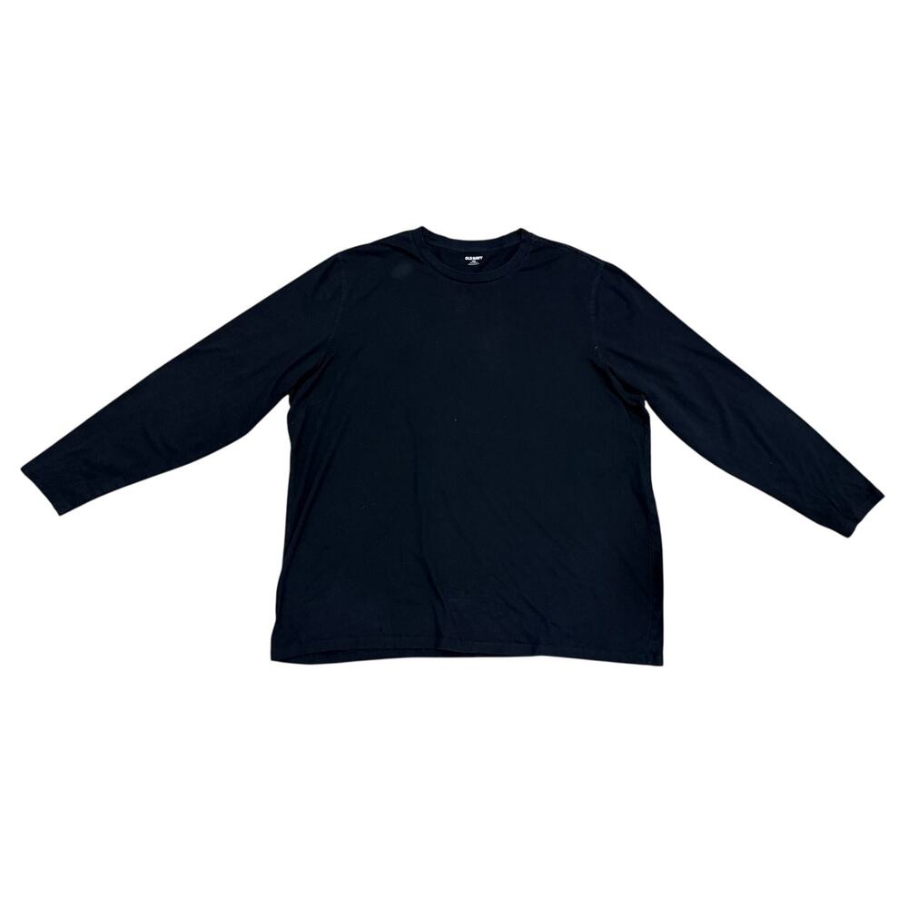 Old Navy Soft-Washed Mens 3XL XXXL Long Sleeve Crewneck T-Shirt Black